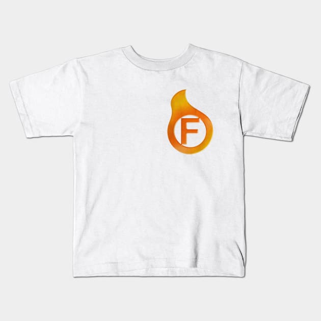 Firebrand Strained Small Logo Kids T-Shirt by Alan Jones